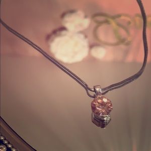 Baby pink stone necklace